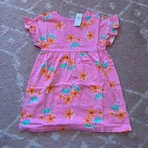 Old Navy Pink and Orange Floral Kids Dress